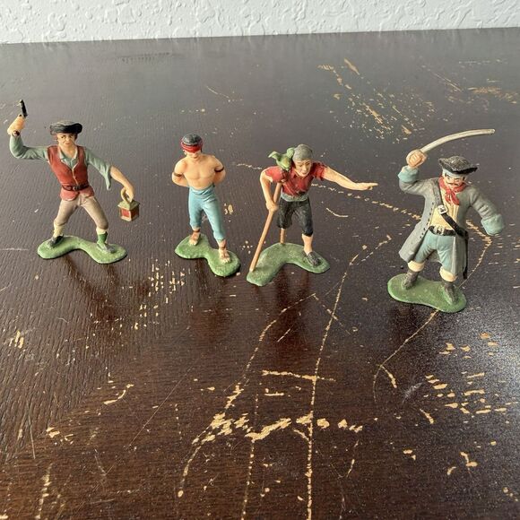 Louis Marx Other - Vintage Louis Marx Pirates Hand Painted 2.5” 1960s Swashbuckler Sailor Captain